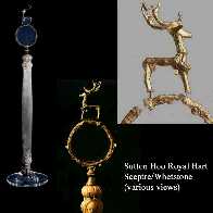 Royal Hart/Stag Whetstone/sceptre from Sutton Hoo