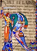 BEOWULF - Beo. ms. - f.129r + St-George in Moralia in Job [Djion Municipale ms 168-f4v]